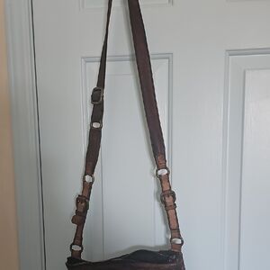Fossil Brown Leather Crossbody Bag